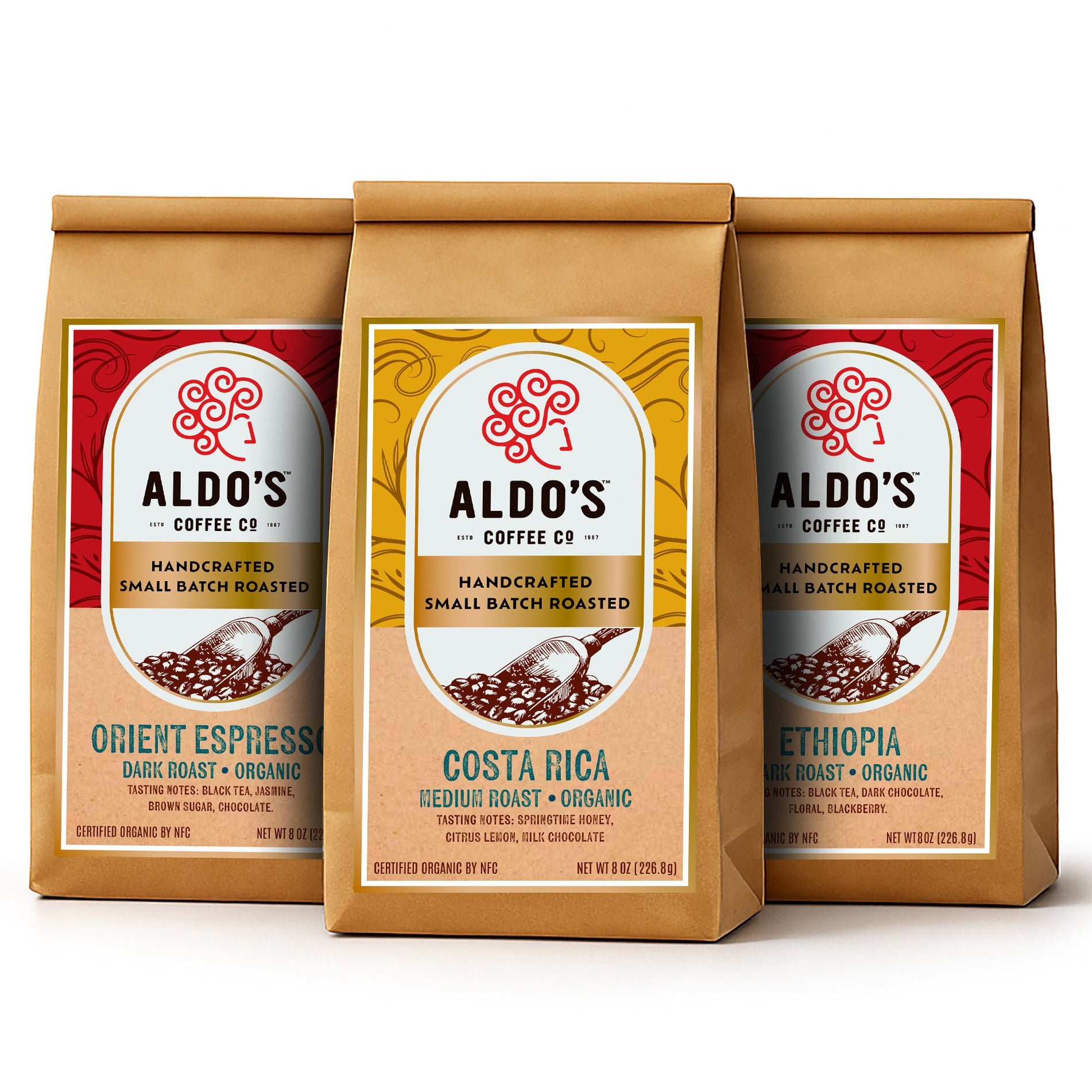 Perfect Start Trio | USDA Organic Coffee Sampler – Aldo's Coffee