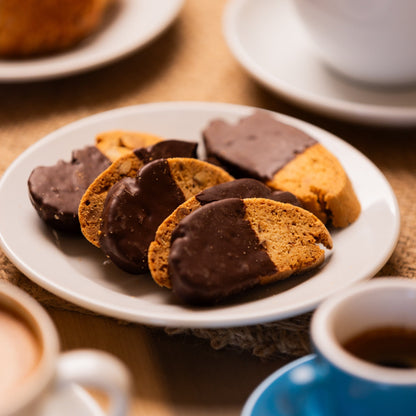 (NG) ALMOND BISCOTTI & DARK BELGIAN CHOCOLATE WITHOUT GLUTEN